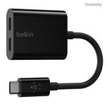 Belkin Connect USB-C Audio + Charge Adapter Black F7U081btBLK fotó