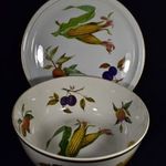 KUKORICA ÉS GYÜMÖLCS MINTÁS NAGY MÉRETŰ ROYAL WORCESTER TÁLA ÉS MÉLY KÍNÁLÓ X fotó