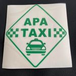 AUTÓS APA TAXI MATRICA DEKOR 14X14 CM ZÖLD fotó