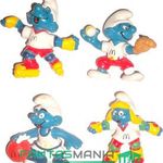 Hupikék Törpikék retro figurák - 4db mini Törp gumifigura fotó