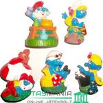 Hupikék Törpikék retro figurák - 5db mini Törp gumifigura fotó