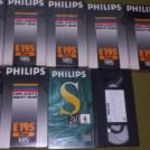 9db Philips VHS videókazetta (7db E195, 1db S E-240, 1db E-240) fotó