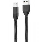 Prémium adat és töltőkábel, 3 méter, MicroUSB/USB csatlakozó, 2.4A gyors töltés fotó