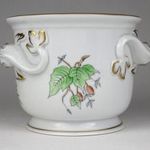 1S027 Hibátlan hecsedli mintás Herendi porcelán kaspó fotó