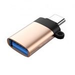 OTG átalakitó adapter, USB 3.0->USB-C, Aranyszín fotó