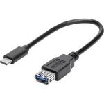 USB 3.0 Átalakító [1x USB-C dugó - 1x USB 3.0 alj, A típus] 0.15 m Fekete OTG funkcióval, Aranyoz... fotó