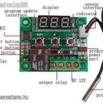 Digitális programozható hőfokszabályzó 12V -50-110C fok hűtő/fűtő/keltető fotó