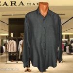 Zara- 100% len exclusive hosszú ujjú ing L fotó