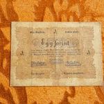 1848 -as Kossuth 1 forint Szabadságharcos bankó Ritka !!!! (L2166) fotó