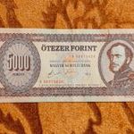 1990 -es 5000 Forint -os "H" betűjeles, fémszálas bankó !!!! (L2140) fotó