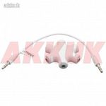 Audio splitter / jack fej, fülhallgató, hangjel elosztó 5 portos adapter (3, 5mm) fehér fotó