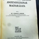 Dr. Sárffy Andor: A végrehajtási eljárás jogszabályainak magyarázata (Grill Kiadó, 1938) fotó