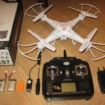 Syma X5C HD Kamerás Drón Kvadrokopter 2 akksival távirányító pótpropeller SD kártya + olvasó fotó