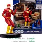 000 15cm-es Big Bang Theory / Agymenők - Sheldon Cooper figura Flash jelmezben Zöld Lámpás lámpással fotó