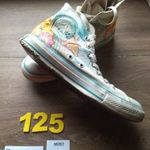 (125.) Converse magas szárú virág mintás tornacipő 40-es, használt fotó