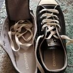 CONVERSE ALL STAR 36-os fekete , rövidszárú fűzős bőr tornacipő -jó állapotban ! fotó