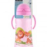 Baby Care Szafari szívószálas sportitató 330 ml - pink fotó