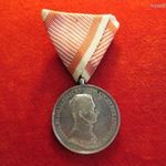 IV.KÁROLY VITÉZSÉGI EZÜSTÉREM I.osztály (KAUTSCH !) BRONZ BEÜTŐVEL ! nsz+ fotó