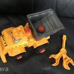 DIY TRUCKS autószerelős sárga fekete dömper autó munkagép csavarozóval 15 cm fotó