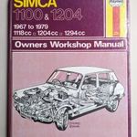 Simca 1100, 1204 és Dodge 1100 javítási könyv (1967-1979) Haynes fotó