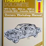 Triumph Dolomite javítási könyv (1972-1981) Haynes fotó