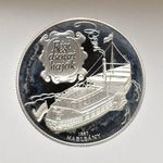 1995 Régi dunai hajók - Hableány ezüst 1000 Forint PP -IX/77 fotó