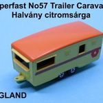 Matchbox Superfast. No 57 Trailler Caravan -halvány citromsárga. fotó