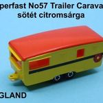 Matchbox Superfast. No 57 Trailler Caravan -sötét citromsárga. fotó