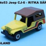 Matchbox Superfast. No 53 Jeep CJ-6 - RITKA SÁRGA !!!!!!!!!!!!! fotó