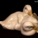 LLADRO NAO SPANYOL MÁRKÁS PORCELÁN : SZUNDIKÁLÓ KACSA PÁR X fotó