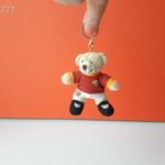 Eredeti AS ROMA maci plüss mackó medve kabala figura 11 cm-es foci sport kulcstartó !! EXTRA !! fotó