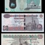 EGYIPTOM SOR 10 + 20 + 50 + 100 + 200 Pounds font 2022-2024 UNC fotó