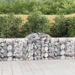 3 db íves horganyzott vas gabion kosár 200x50x80/100 cm fotó