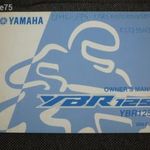 Yamaha YBR 125 ED angol nyelvű használati utasítás fotó