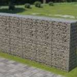 vidaXL horganyzott acél gabion fal fedéllel 300 x 50 x 150 cm fotó