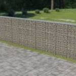 vidaXL horganyzott acél gabion fal fedéllel 600 x 30 x 150 cm fotó