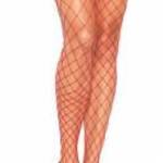 Fence Net Thigh Highs - RED - O/S - HOSIERY fotó