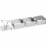 Galvanizáló szerszám Secret de Gourmet Ezüst színű Rozsdamentes acél 8 x 4 cm 8 x 8 x 4 cm (2 egység fotó