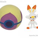 Pokemon labdába zárható mini Scorbunny figura fotó