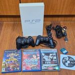 Sony Playstation 2 FAT SCPH-55000 GT fehér+játékok+joyok fotó