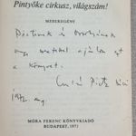 CSUKÁS ISTVÁN - PINTYŐKE CIRKUSZ, VILÁGSZÁM! - MESEREGÉNY - 1971 - DEDIKÁLT - 1 FT fotó