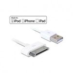 DELOCK Iphone 4 Kabel 30pin -> USB A St/St 1.80m weiß (83169) fotó