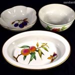 ROYAL WORCESTER GYÜMÖLCS MINTÁS PORCELÁN 3 FÉLE KÍNÁLÓ TÁL X fotó