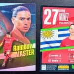 Darwin Nunez Liverpool Rainbow Master focis kártya Panini Top Class 2023 fotó