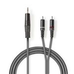 Nedis JACK - RCA Sztereó audiokábel 3m (3.5mm jack apa - 2xRCA apa) Szürke (COTH22200GY30) fotó