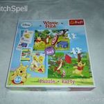 AKCIÓ!!! Trefl Disney Micimackó 2 szuper puzzle+kártya egyben 4+ éves kortól - Újszerű fotó