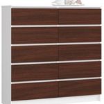 Komód - Akord Furniture K120-10 - fehér / wenge fotó