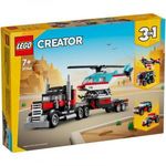 LEGO Creator 3-in-1 - Platós teherautó és helikopter (31146) fotó