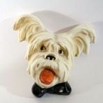 Goebel Hummel F.X. 983 B Falra Akasztható Porcelán Kerámia Kép Falikép Kutya Schnauzer Terrier Maszk fotó