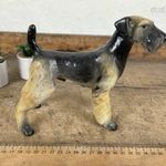 -AP726- Régi Hollóházi Porcelán Airdale Terrier Kutya Szobor fotó